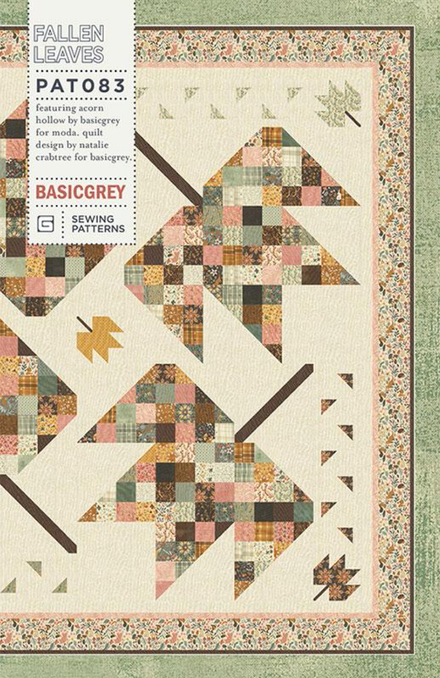 Fallen Leaves Pattern, by Basic Grey PAT083, Fat Quarter Friendly Pattern - Good Vibes Quilt Shop