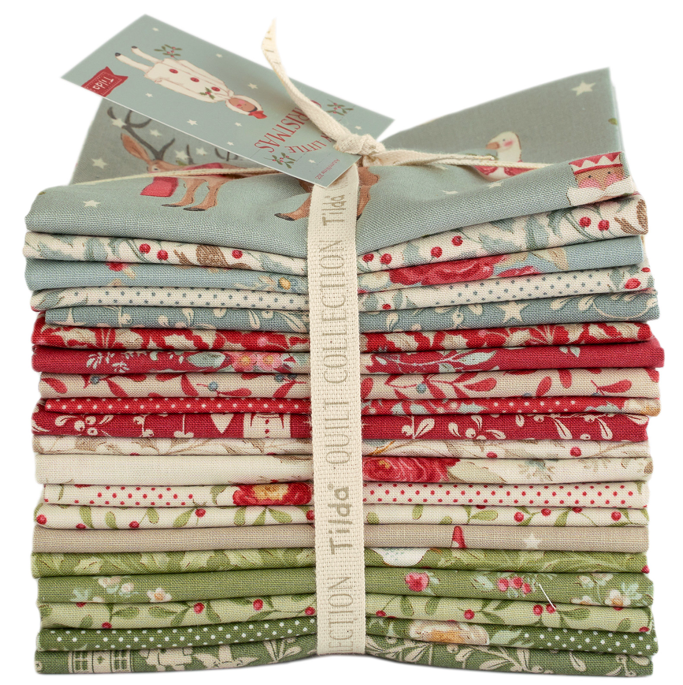 Tilda Merry Little Christmas Fabric, FQ Bundle 20 pieces, TIL300247 - Good Vibes Quilt Shop