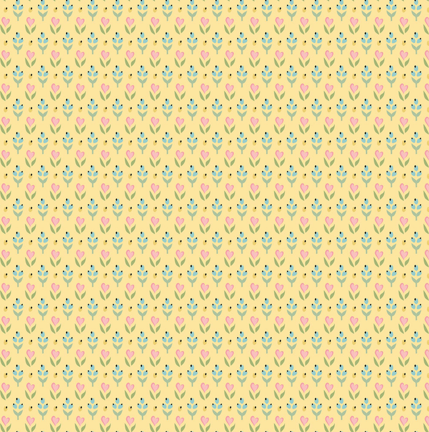 Finding Wonder Fabric, Hearts and Berries, Yellow, FW24216, sold by the 1/2 yard - Good Vibes Quilt Shop