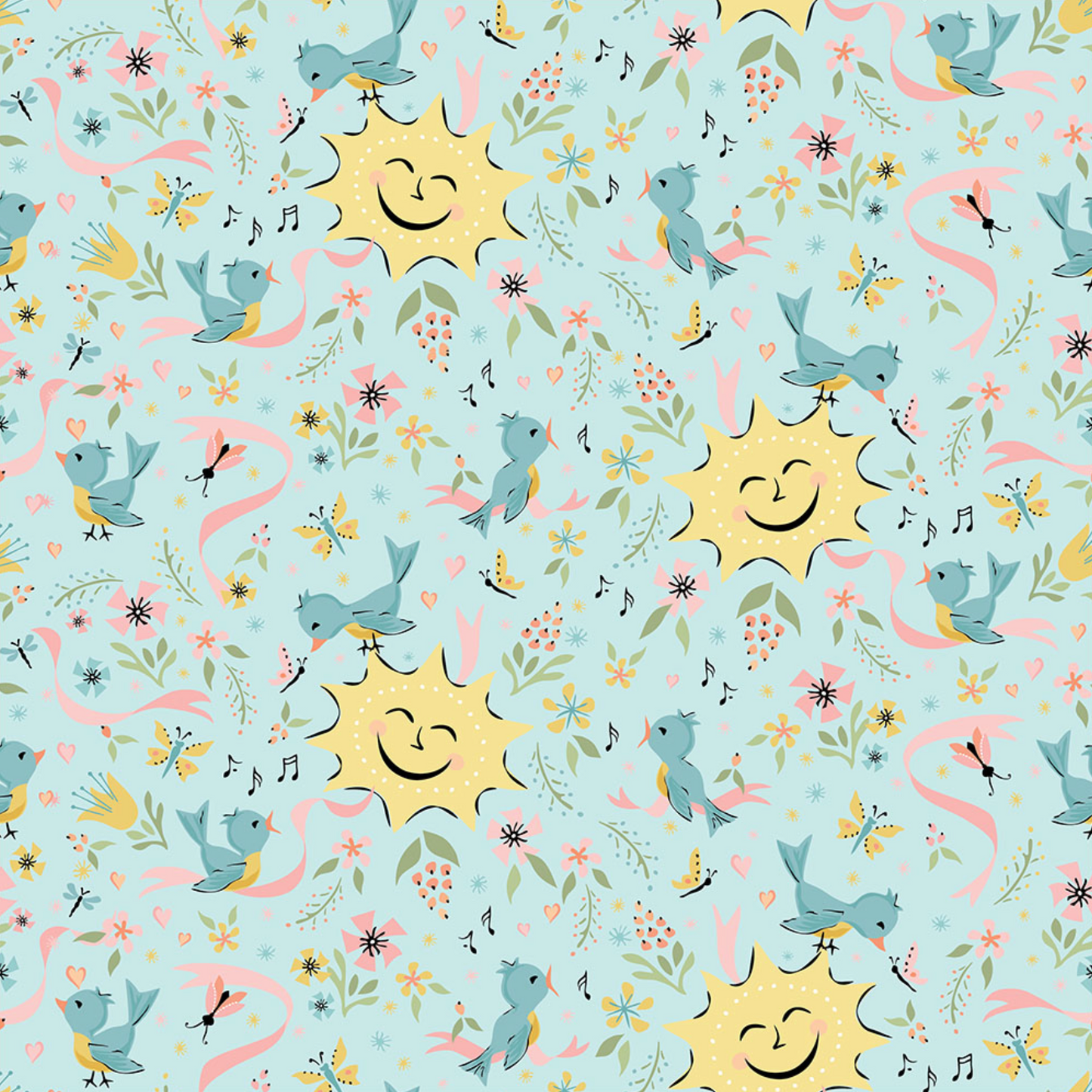 Finding Wonder Fabric, Sunshine Blue, FW24200, sold by the 1/2 yard - Good Vibes Quilt Shop