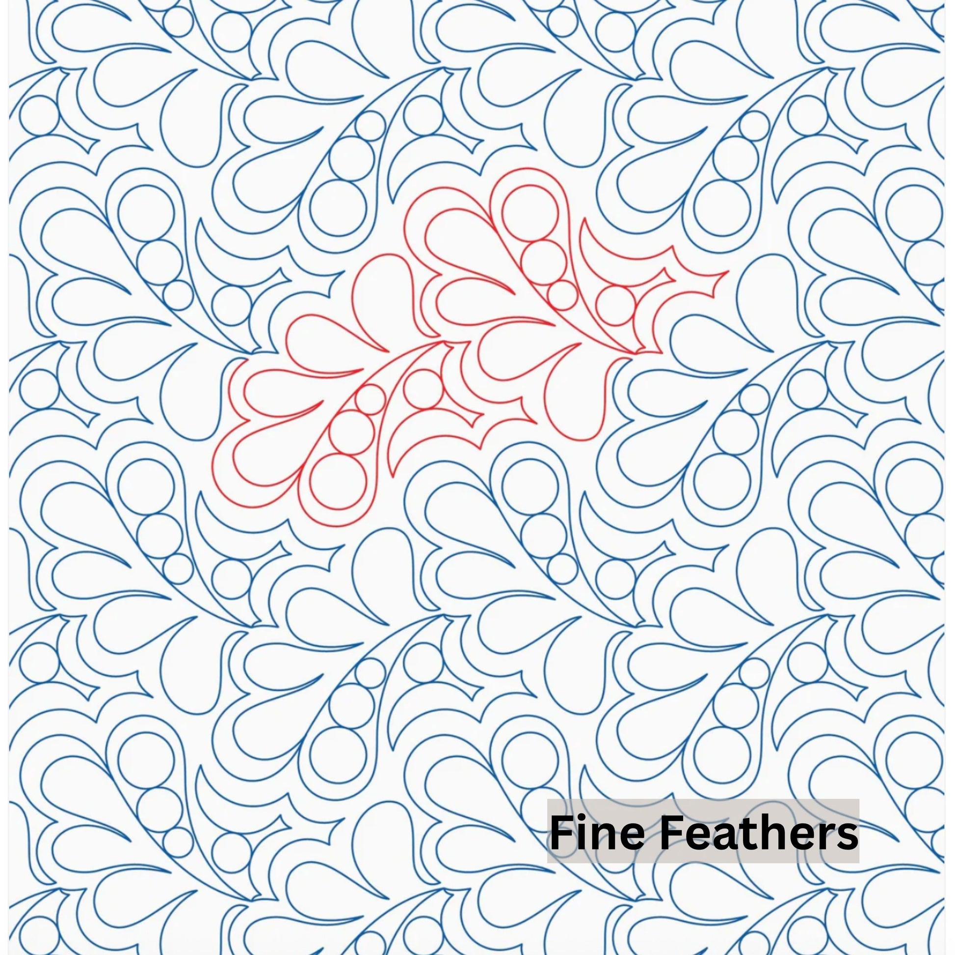 Flowers and Feathers Patterns Pantograph Patterns for Edge to Edge for Longarm Quilting - Good Vibes Quilt Shop