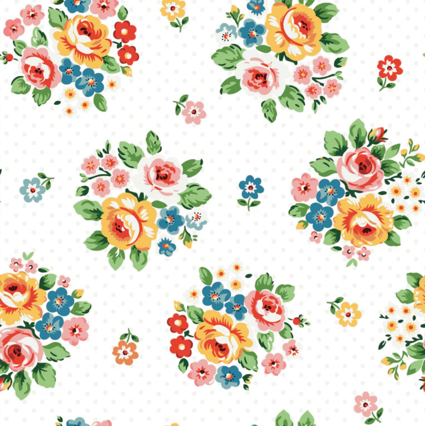 Flower Market, Market Bouquet White, FM25404, PREORDER!! - Good Vibes Quilt Shop