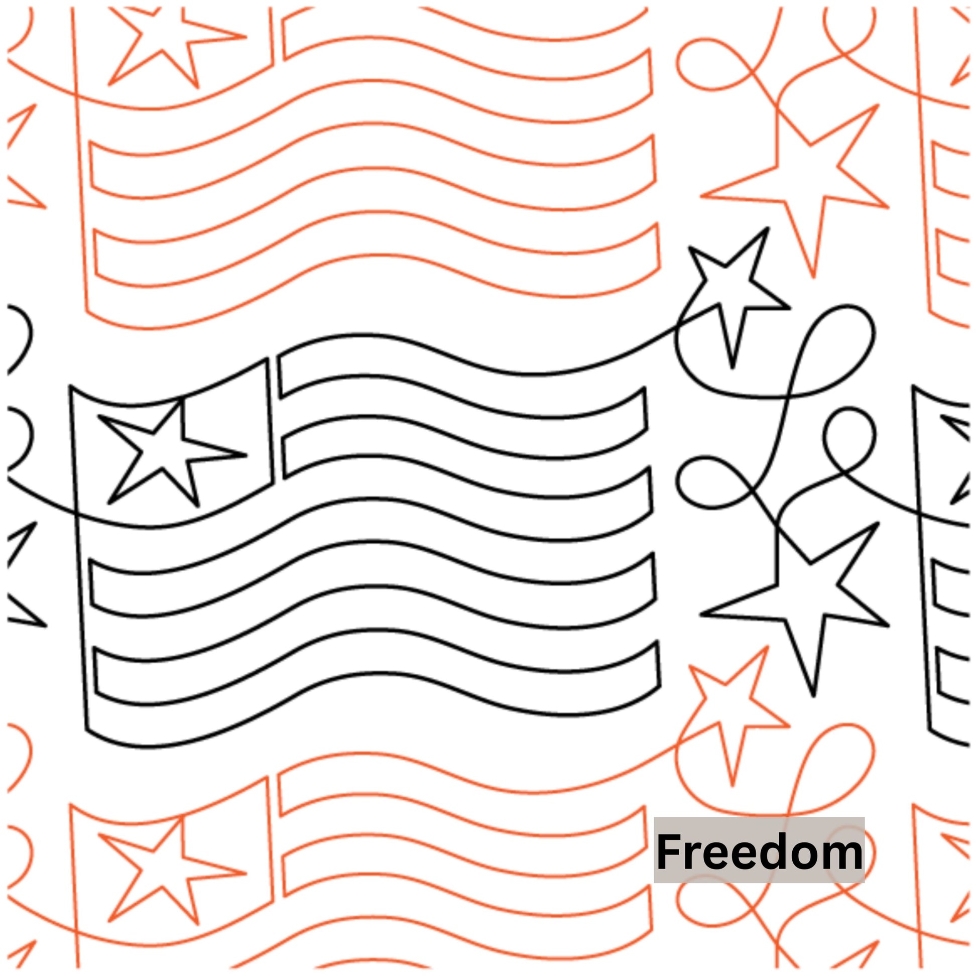 Stars and Stripes Patterns for Edge to Edge for Longarm Quilting - Good Vibes Quilt Shop
