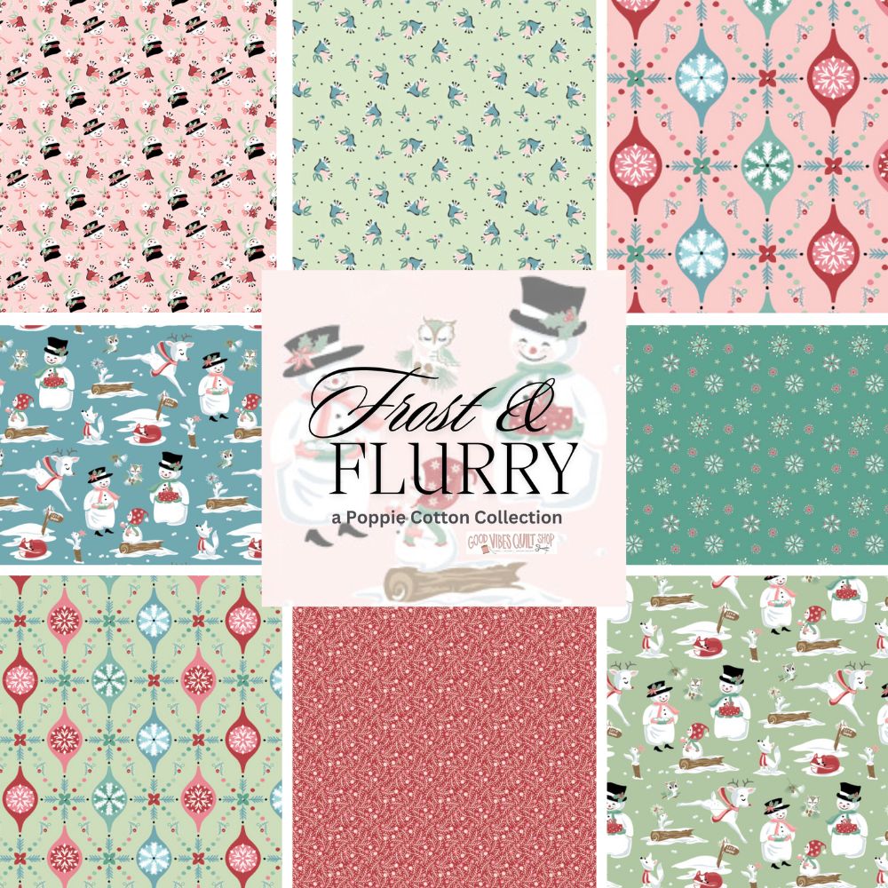 Frost and Flurry, Frosted Berries Red, FL25610, PREORDER! - Good Vibes Quilt Shop