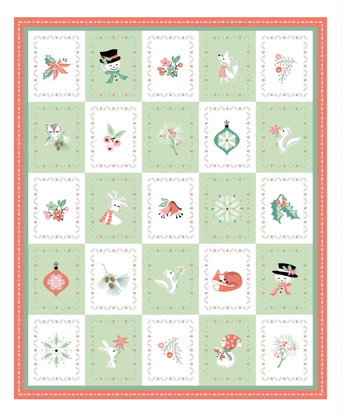 Frost and Flurry Fabric by Poppie Cotton, Panel, FL25621 - Good Vibes Quilt Shop