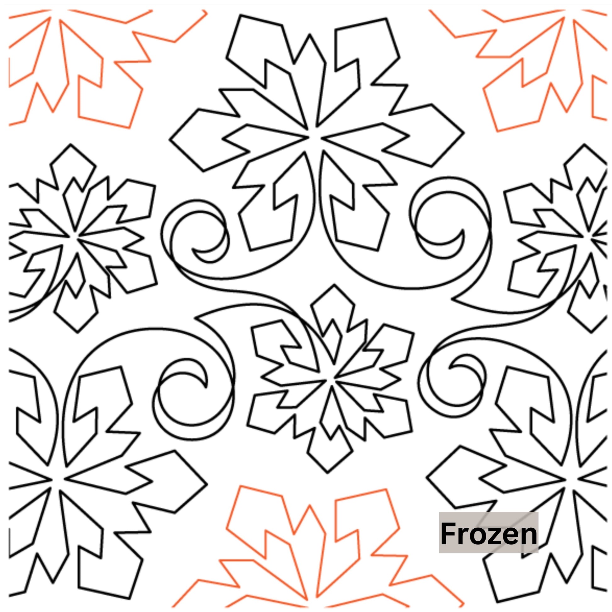 Christmas and Winter Snow Patterns Pantograph Patterns for Edge to Edge for Longarm Quilting - Good Vibes Quilt Shop