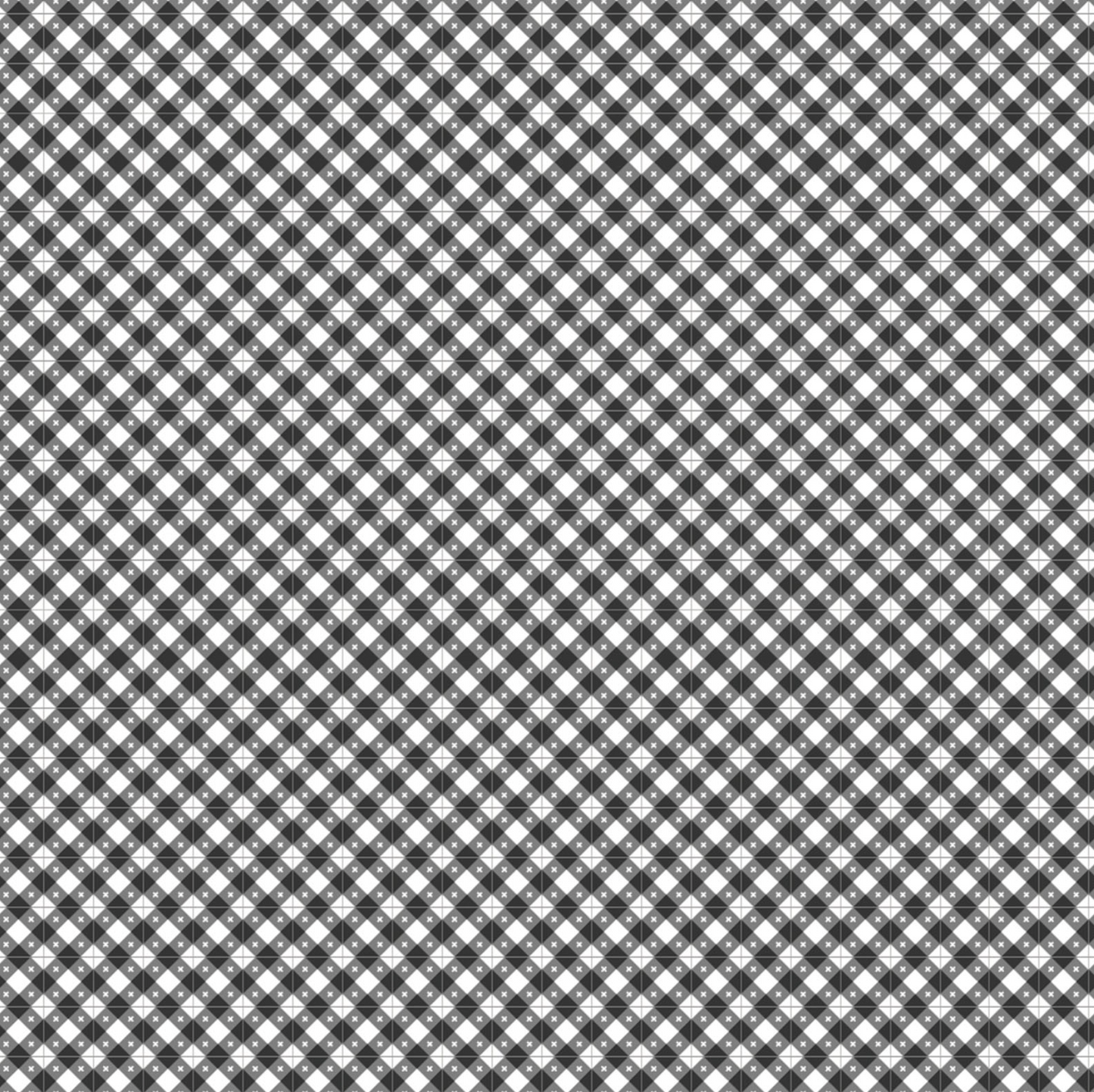 Gingham Picnic Black Playground GP21210, sold by the 1/2 yard - Good Vibes Quilt Shop