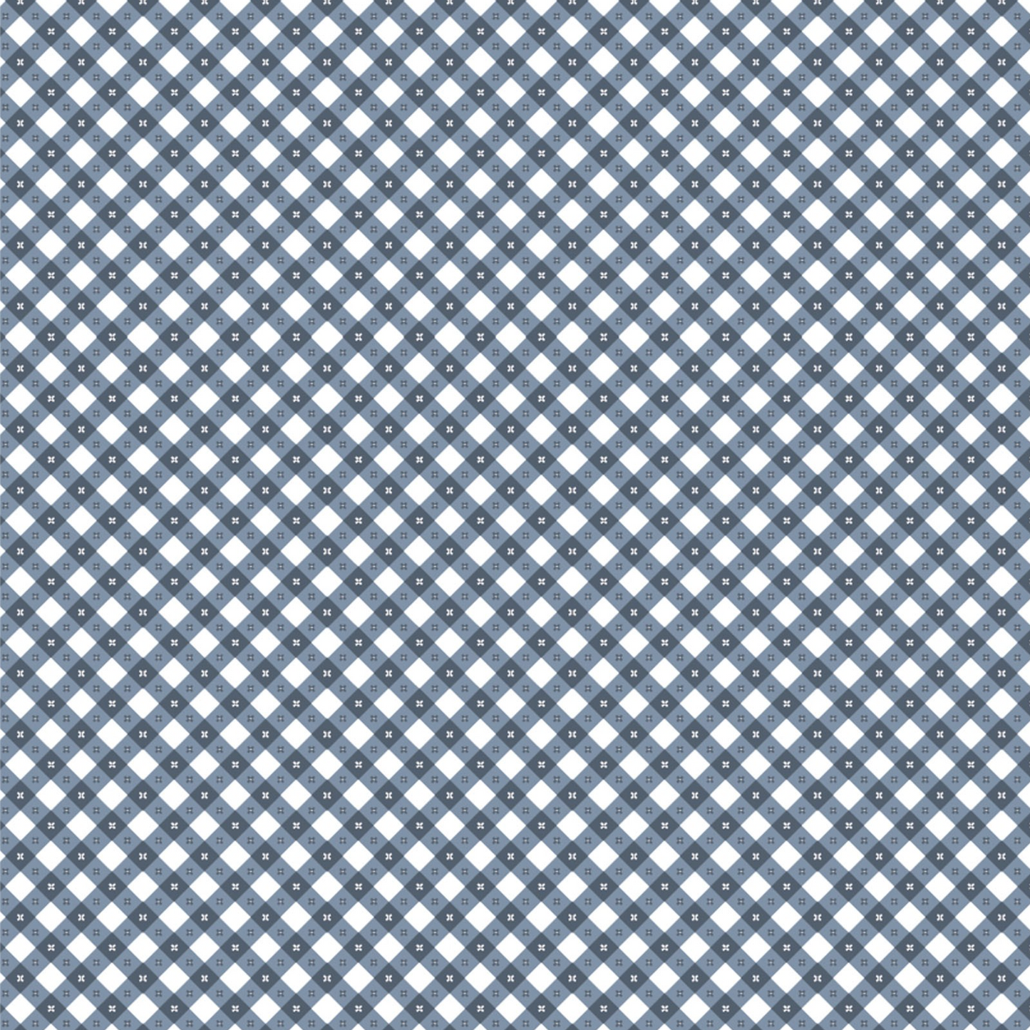 Gingham Picnic Blue Liberty GP21212, sold by the 1/2 yard - Good Vibes Quilt Shop