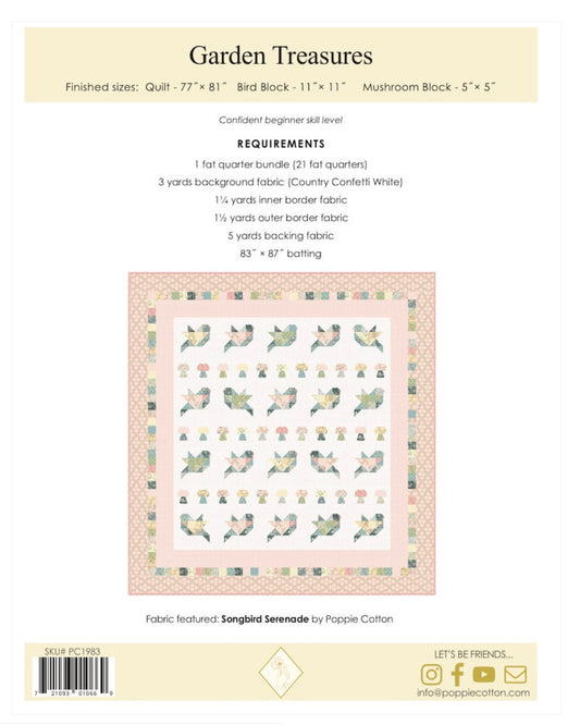 Garden Treasures Quilt Pattern, for the Garden Treasures Collection - Good Vibes Quilt Shop