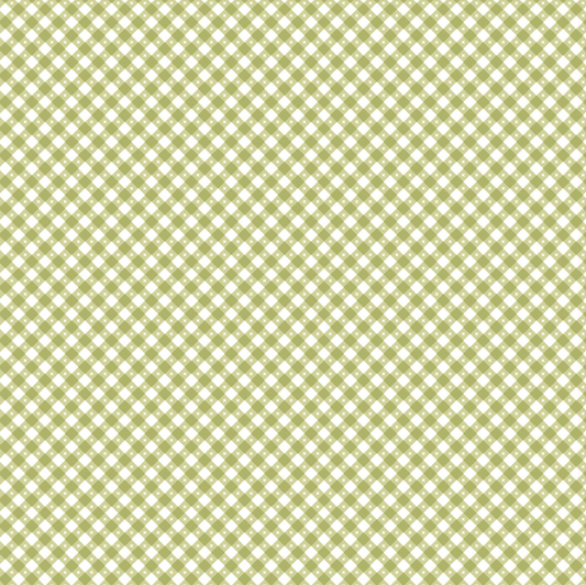 Gingham Picnic Green Grass GP21214, sold by the 1/2 yard - Good Vibes Quilt Shop