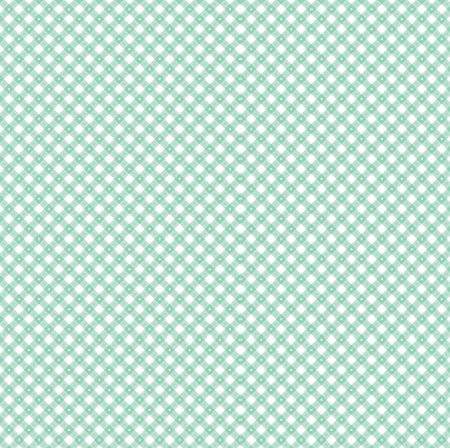 Gingham Picnic Mint Cool Pool GP21217, sold by the 1/2 yard - Good Vibes Quilt Shop