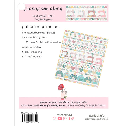 Granny's Sew Along Quilt Pattern, Granny's Sewing Room, GSP25164, Fat Quarter Pattern, PREORDER! - Good Vibes Quilt Shop