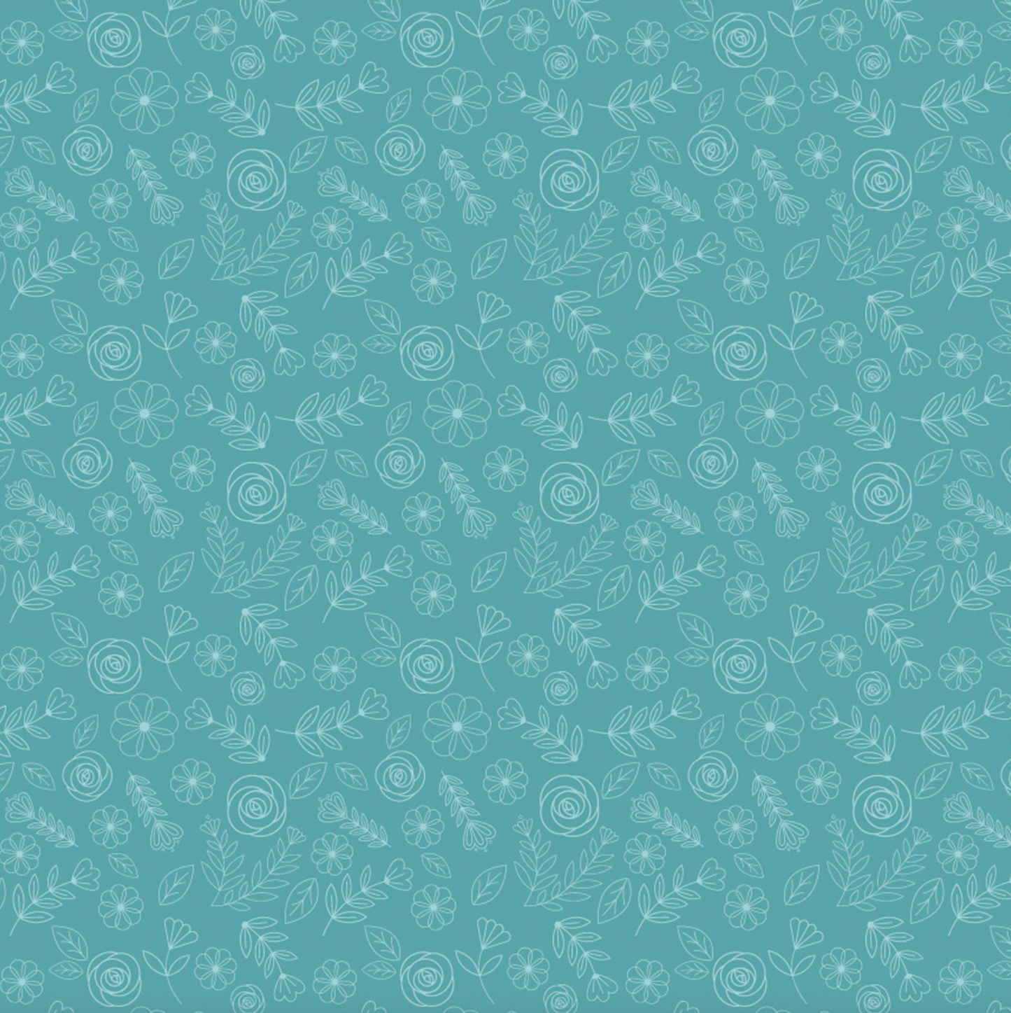 Hopscotch and Freckles, HF21920, Pickin Posies, Teal, sold by the 1/2 yard - Good Vibes Quilt Shop