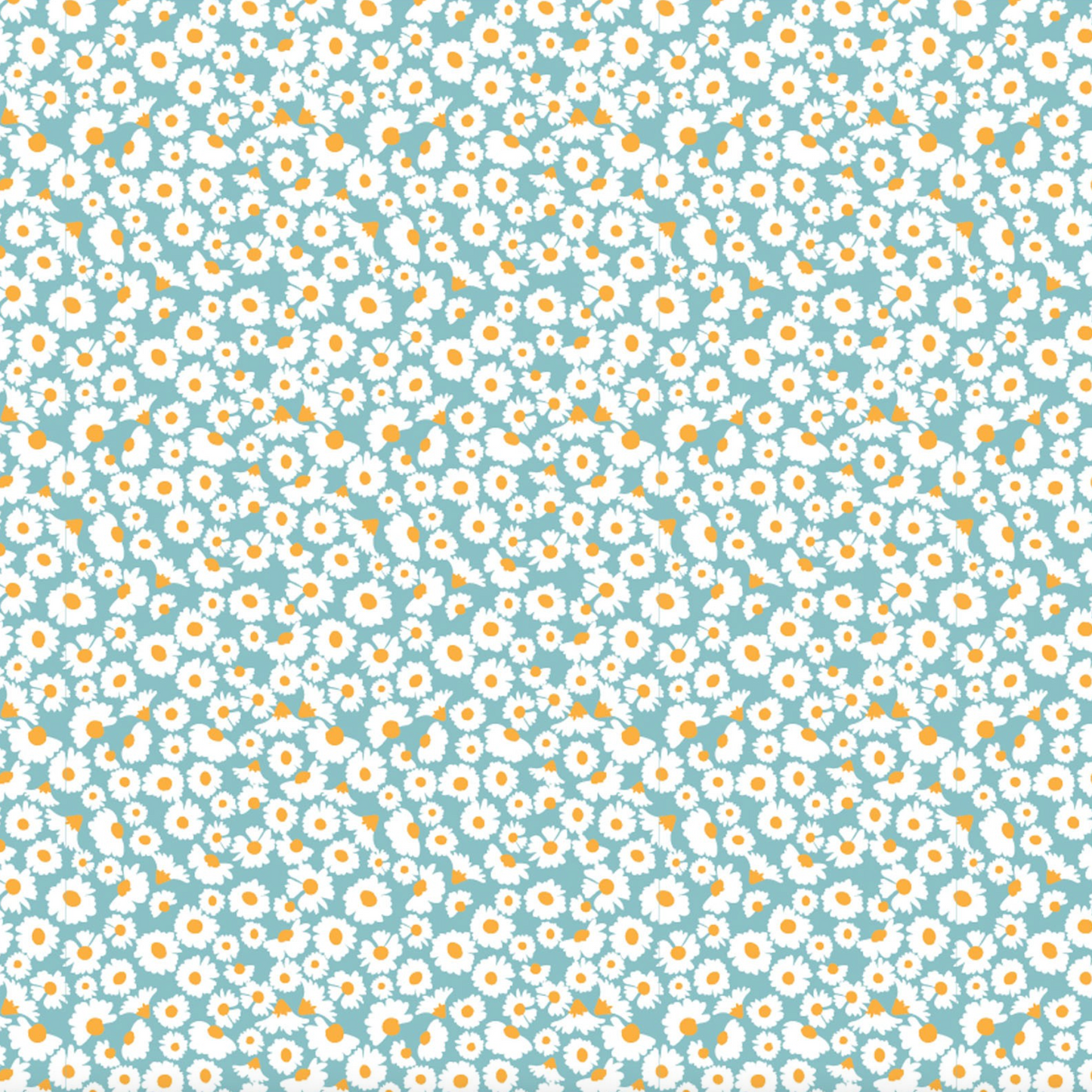 Hopscotch and Freckles, HF21923, Mini Calico, Teal, sold by the 1/2 yard - Good Vibes Quilt Shop
