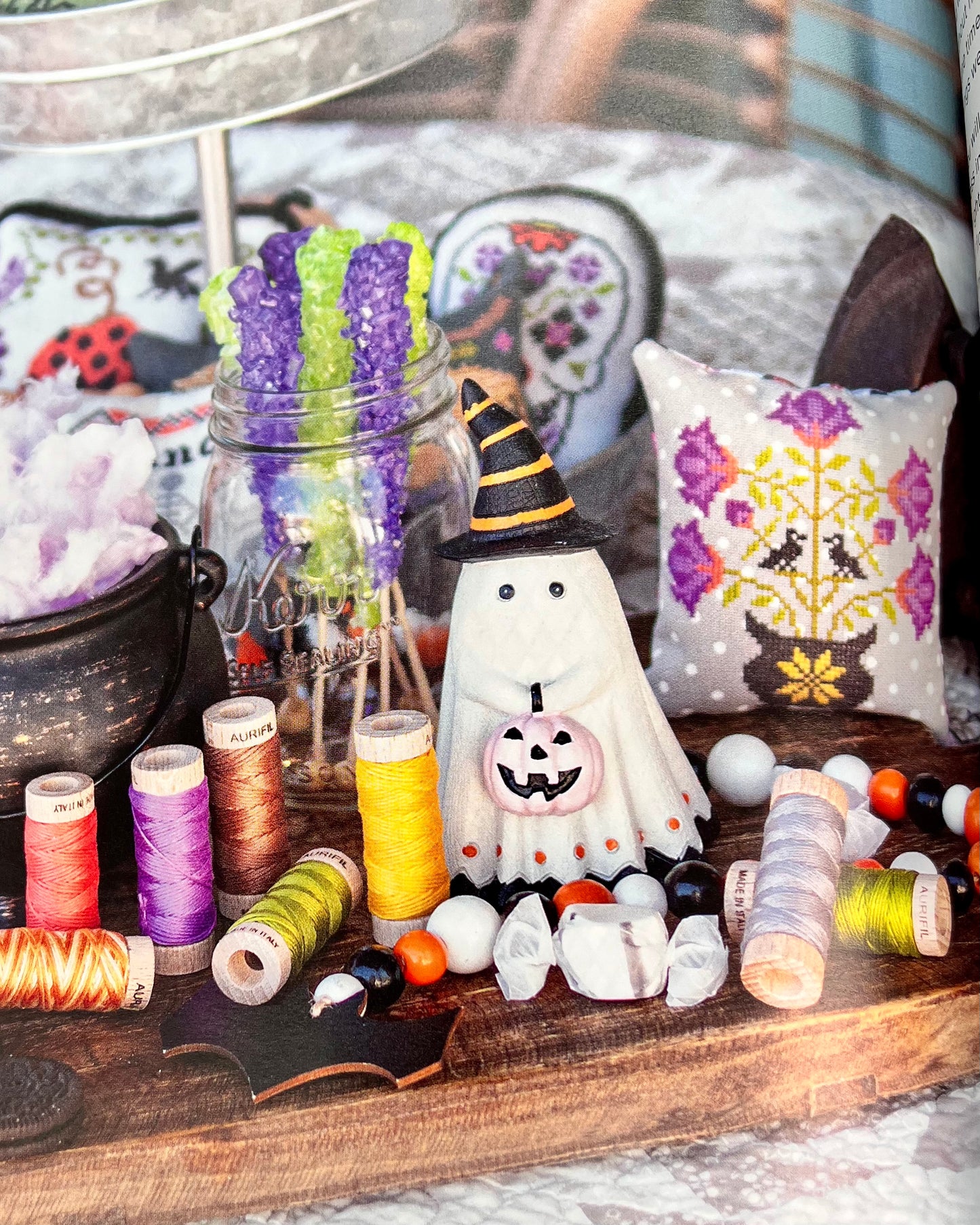 Halloween Memories, a Quilt and Cross Stitch Book, by Susan Ache ISE-960 - Good Vibes Quilt Shop