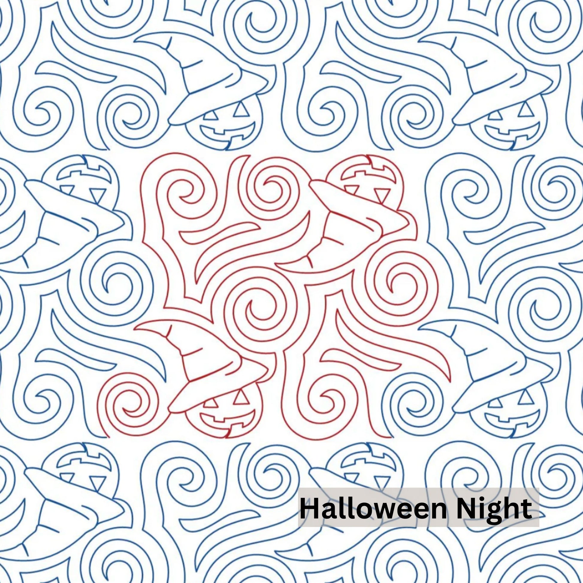 Halloween and Fall Pantographs Patterns for Edge to Edge for Longarm Quilting - Good Vibes Quilt Shop