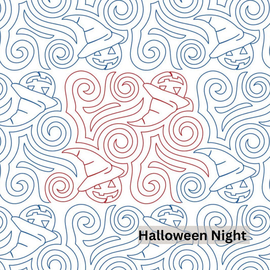 Halloween and Fall Pantographs Patterns for Edge to Edge for Longarm Quilting - Good Vibes Quilt Shop