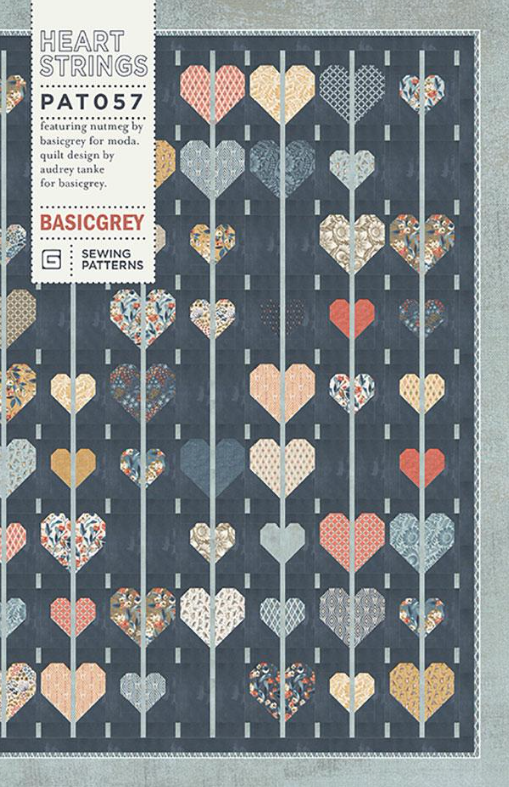Heart Strings Quilt Pattern by Basic Grey, 10" Stacker/Layer Cake Friendly Pattern