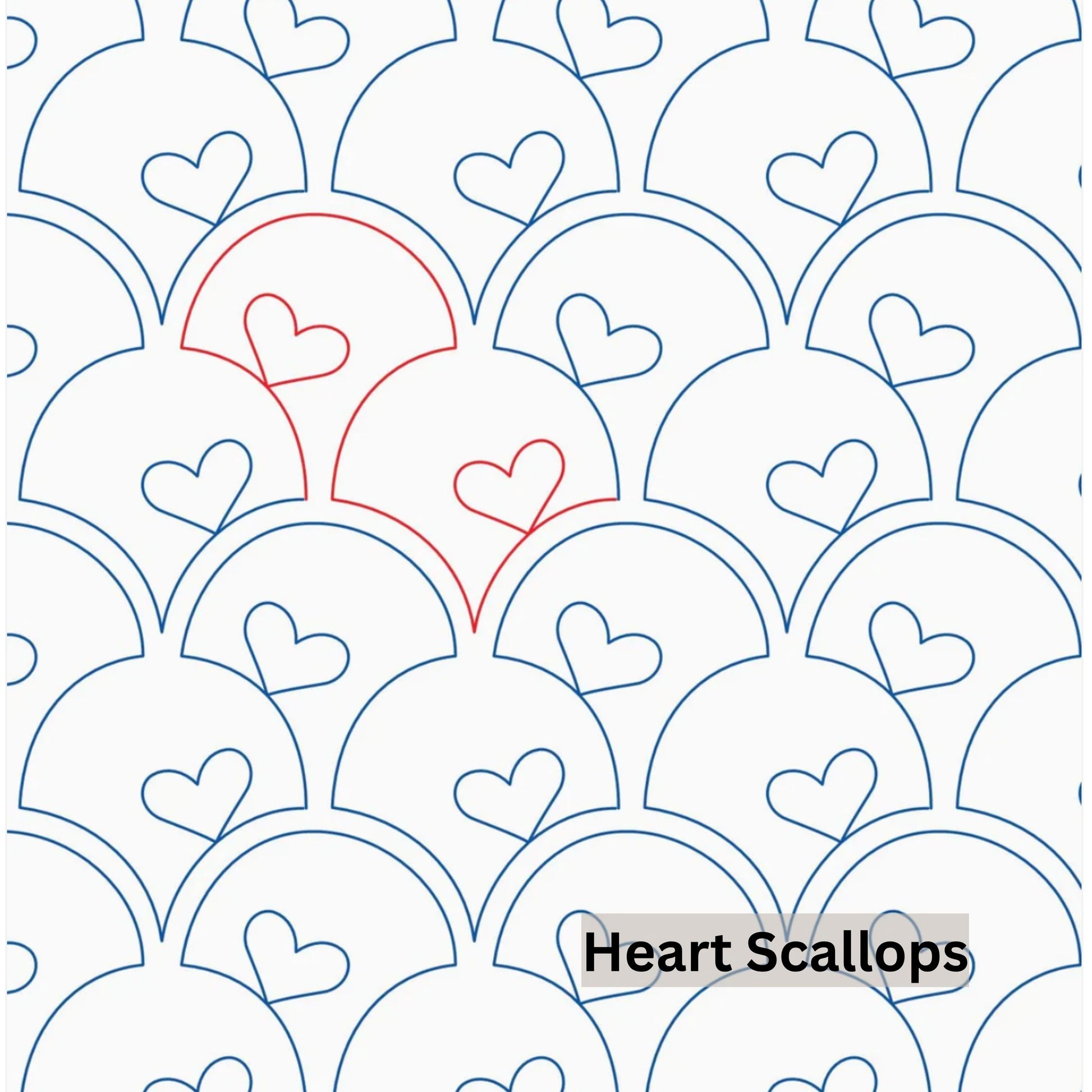 Heart Patterns Pantograph Patterns for Edge to Edge for Longarm Quilting - Good Vibes Quilt Shop