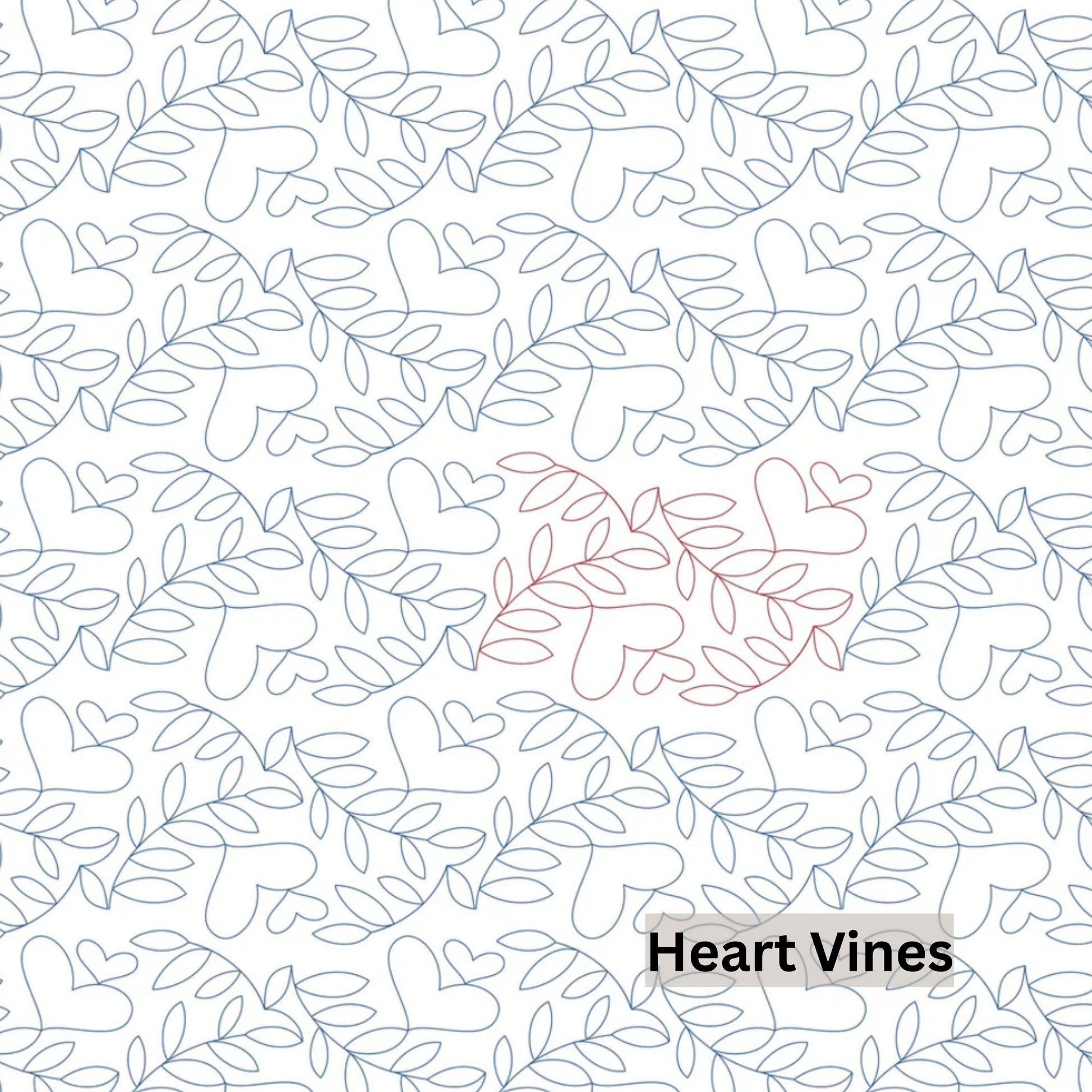 Heart Patterns Pantograph Patterns for Edge to Edge for Longarm Quilting - Good Vibes Quilt Shop