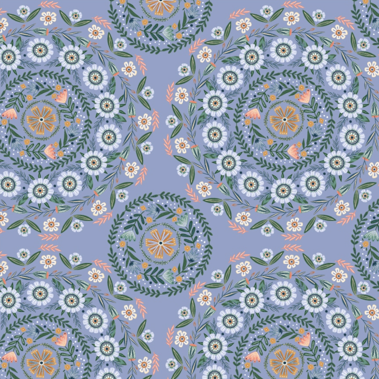 Hide and Seek Round-A-Bout Blue HS23420, sold by the 1/2 yard - Good Vibes Quilt Shop