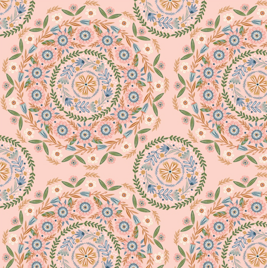 Hide and Seek Round-A-Bout Pink HS23418, sold by the 1/2 yard - Good Vibes Quilt Shop