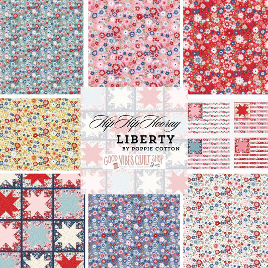 Hip Hip Hooray Liberty Light Blue, HH25103 - Good Vibes Quilt Shop