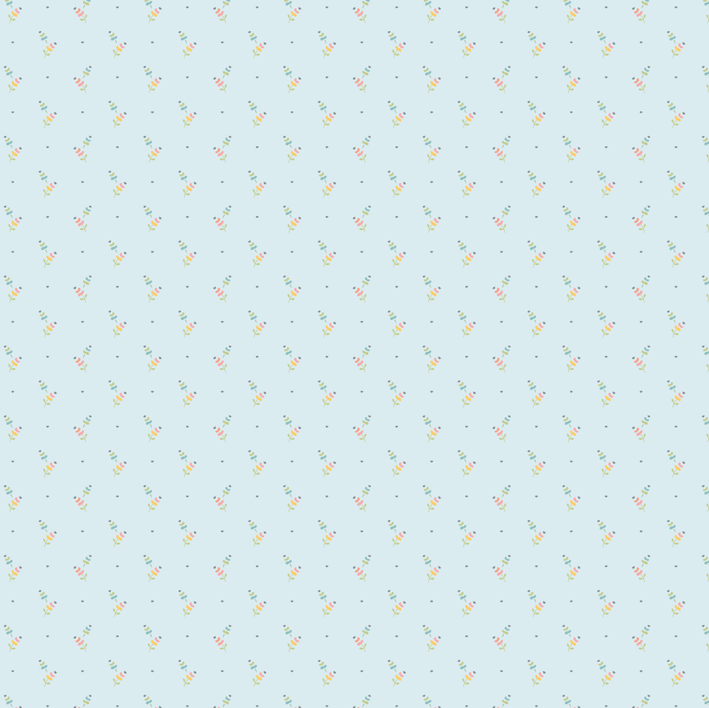 Hollyhock Lane, HL23819, Kindness Teal, sold by the 1/2 yard - Good Vibes Quilt Shop