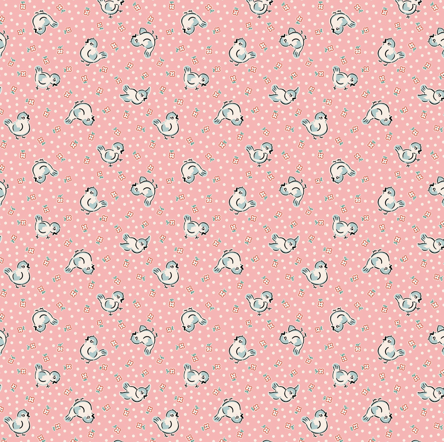 Home Sweet Home, Bluebirds Pink, VR24450, sold by 1/2 yard, *PREORDER - Good Vibes Quilt Shop