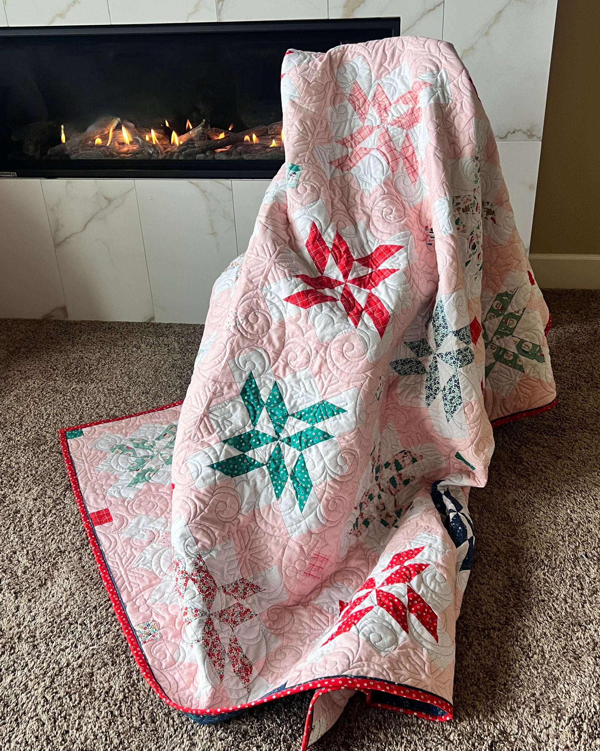 Snowflake Heaven Quilt Pattern, for the Oh What Fun Collection - Good Vibes Quilt Shop