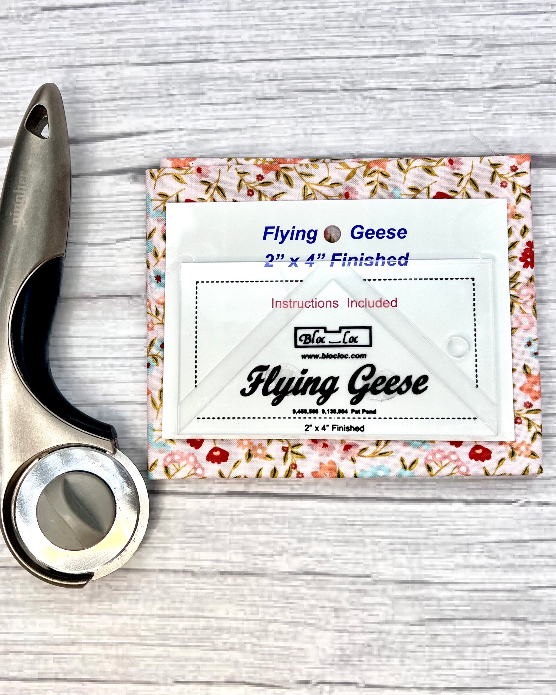 Flying Geese Ruler, by Bloc Loc, 2"x 4" Finished - Good Vibes Quilt Shop