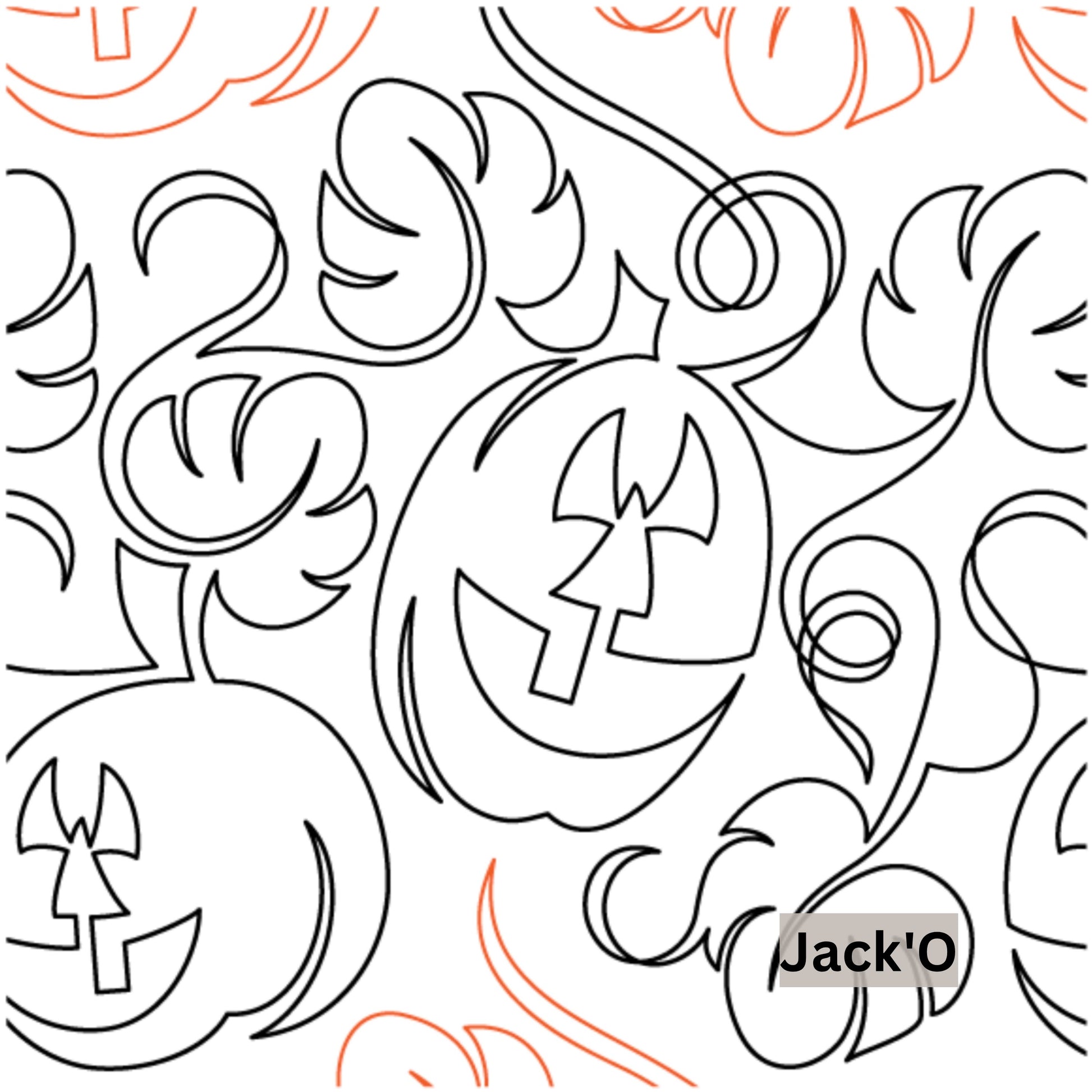 Halloween and Fall Pantographs Patterns for Edge to Edge for Longarm Quilting - Good Vibes Quilt Shop