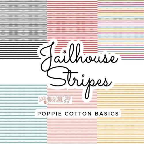 Jailhouse Stripes Fat Quarter Bundle, 1 FULL ONE YARD Pieces of Each 6 SKUs - Good Vibes Quilt Shop