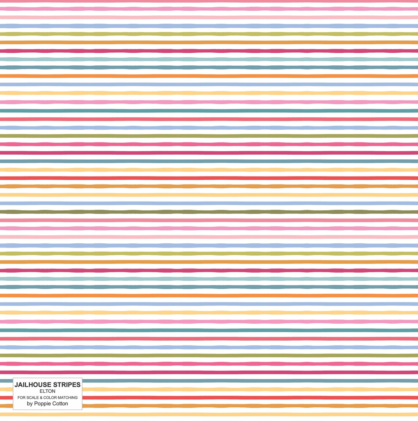 Jailhouse Stripes Fat Quarter Bundle, 1 FULL ONE YARD Pieces of Each 6 SKUs - Good Vibes Quilt Shop