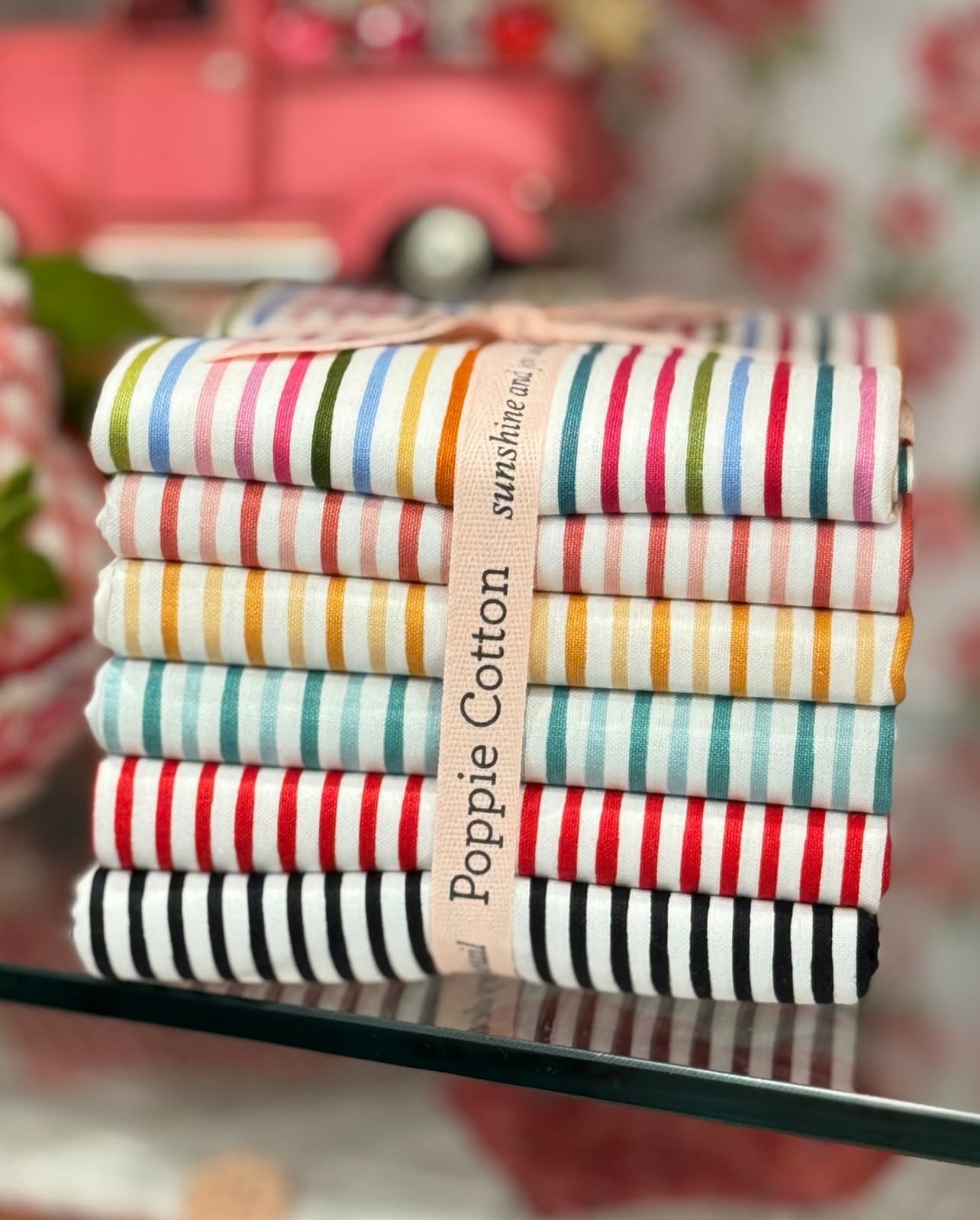Jailhouse Stripes Fat Quarter Bundle, 1 FULL ONE YARD Pieces of Each 6 SKUs - Good Vibes Quilt Shop