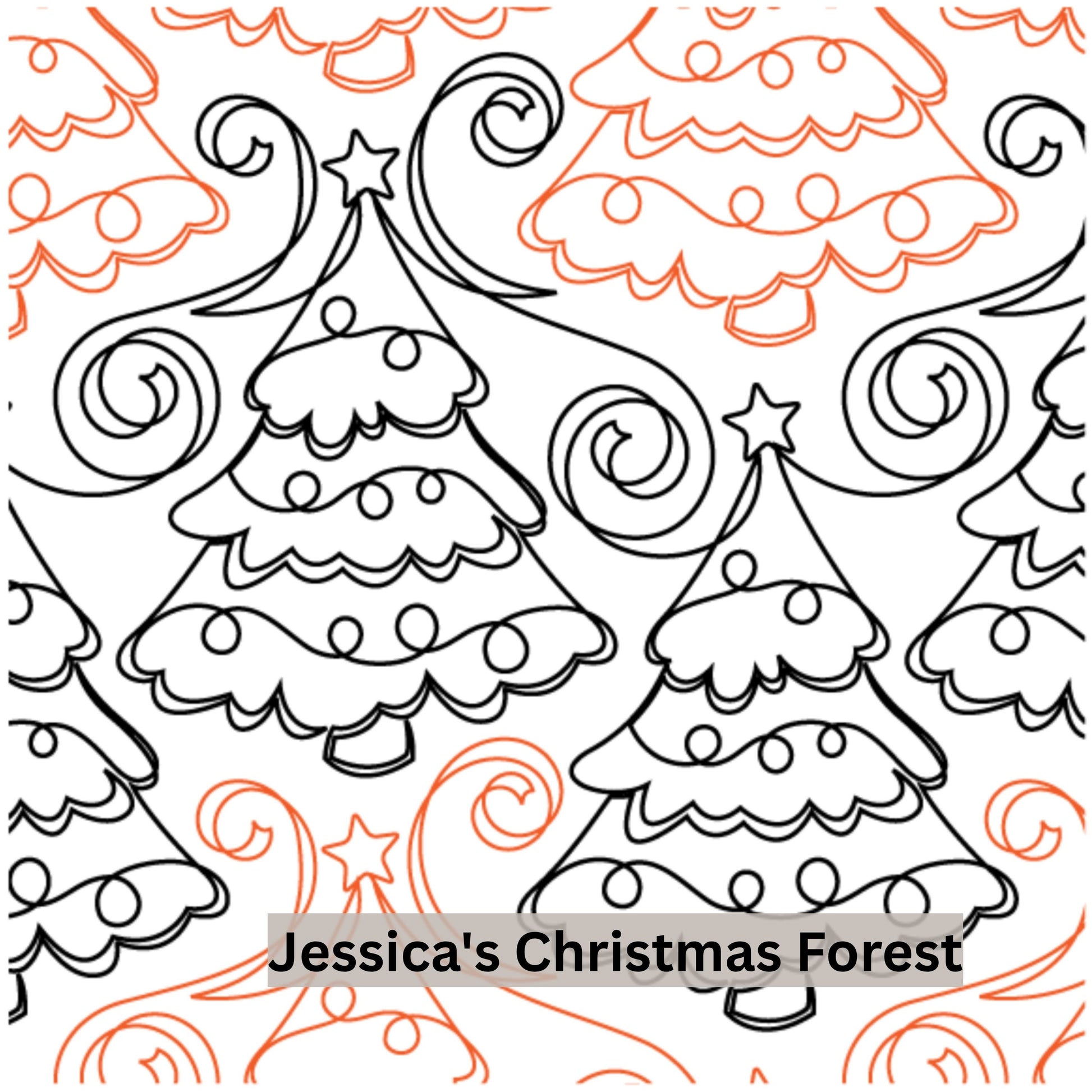 Christmas and Winter Snow Patterns Pantograph Patterns for Edge to Edge for Longarm Quilting - Good Vibes Quilt Shop