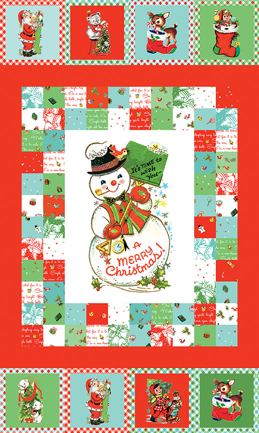 Christmas Joy with Jingle Bell skus, too!, by Lindsey Wilkes a Riley Blake Designs Collection, Fat Quarter Bundle, 21 skus , With Free Frosty Panel! - Good Vibes Quilt Shop