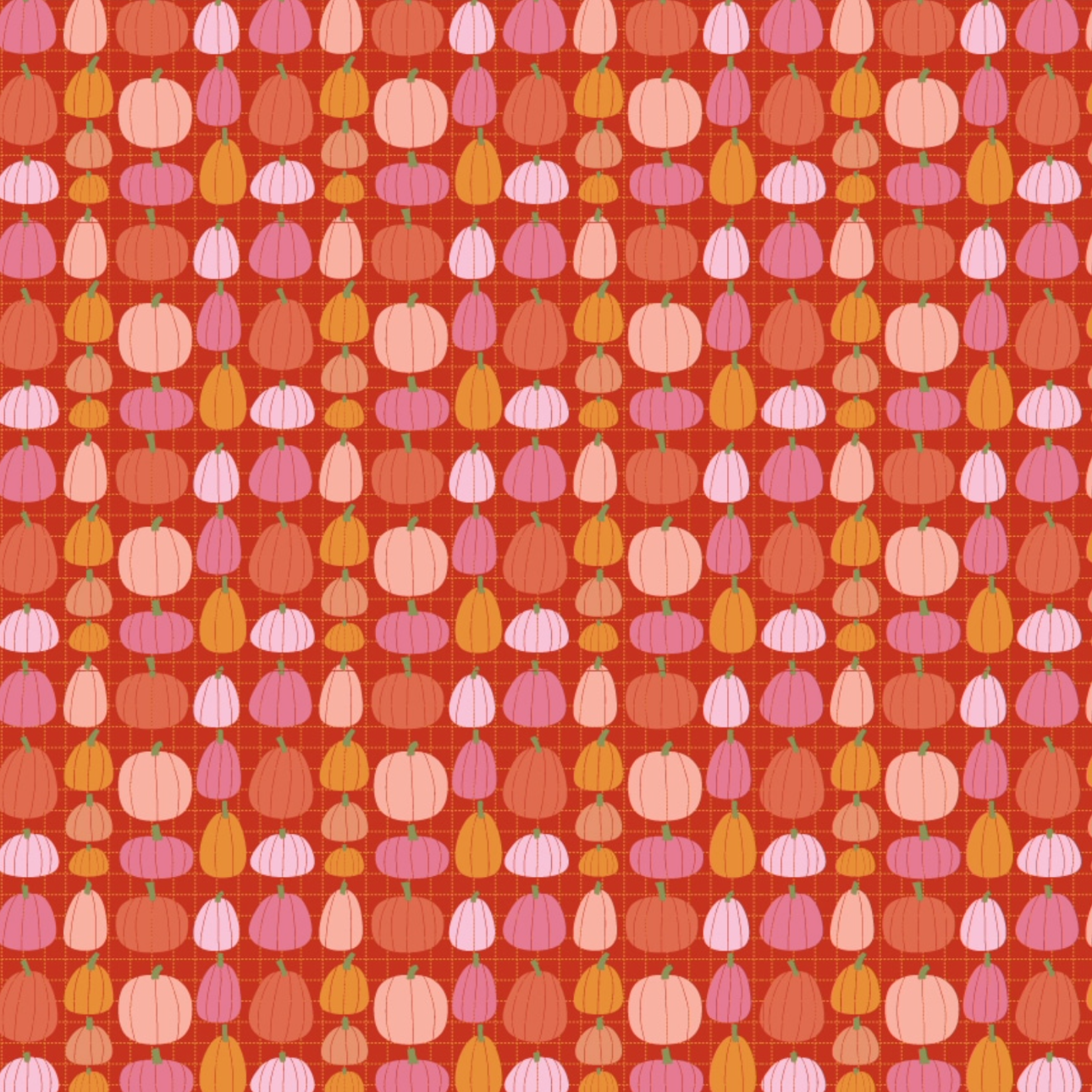 Kitty Loves Candy Pumpkin Patch Orange KC23903, sold by 1/2 yard - Good Vibes Quilt Shop