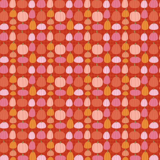 Kitty Loves Candy Pumpkin Patch Orange KC23903, sold by 1/2 yard - Good Vibes Quilt Shop