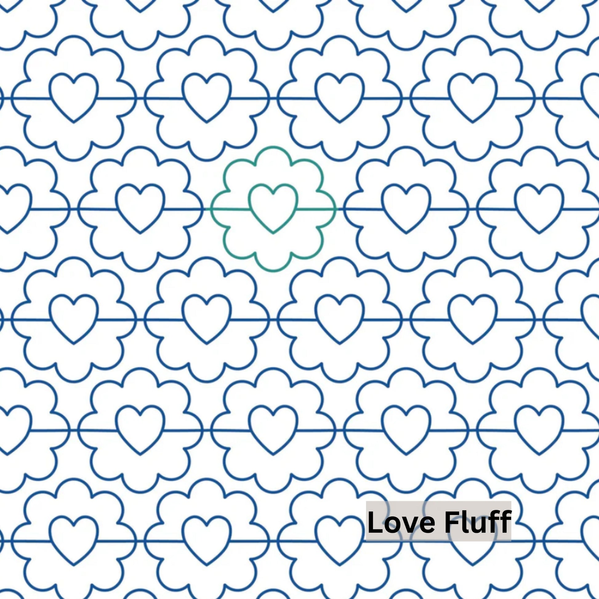 Heart Patterns Pantograph Patterns for Edge to Edge for Longarm Quilting - Good Vibes Quilt Shop