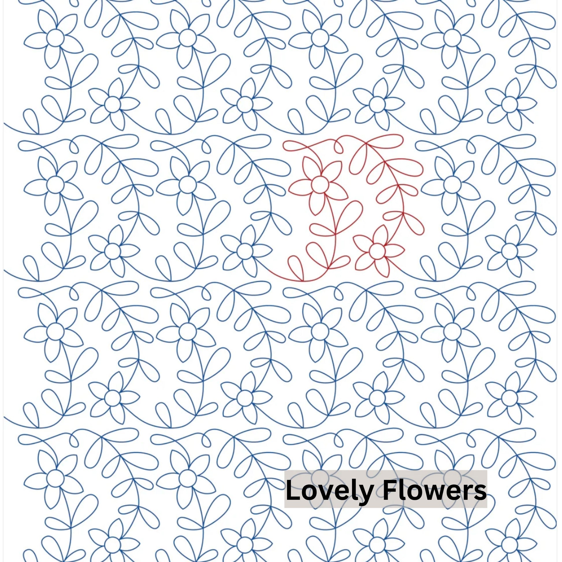 Flowers and Feathers Patterns Pantograph Patterns for Edge to Edge for Longarm Quilting - Good Vibes Quilt Shop