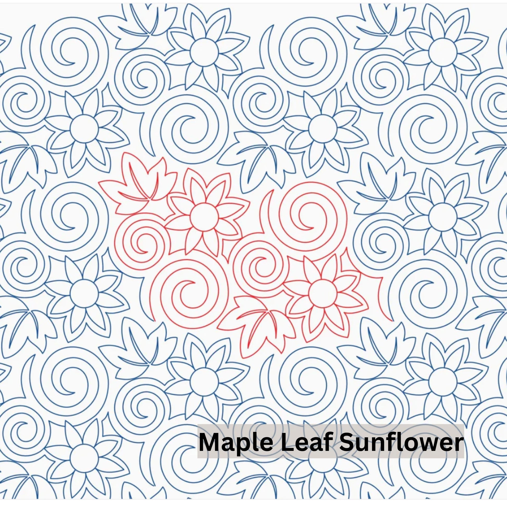 Flowers and Feathers Patterns Pantograph Patterns for Edge to Edge for Longarm Quilting - Good Vibes Quilt Shop