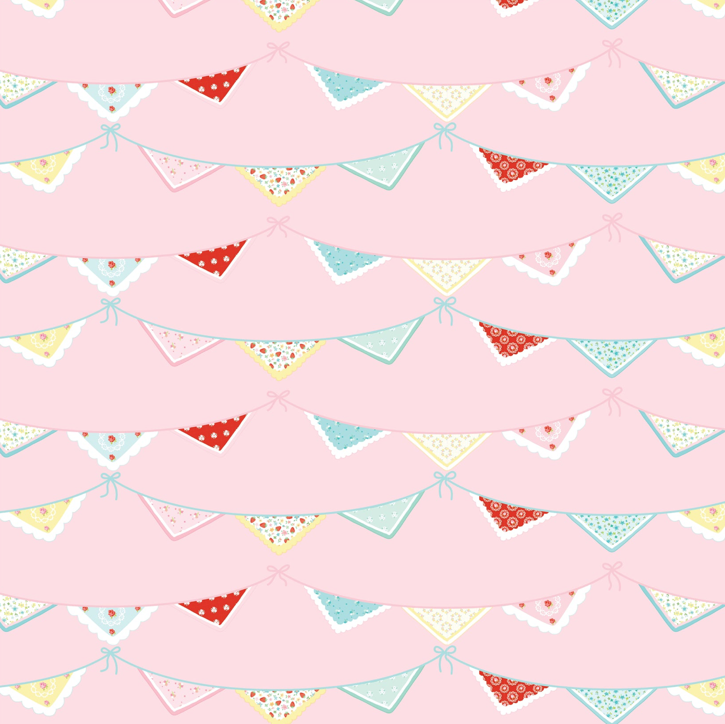 Market Day Bunting Print Pink MK24554, sold by the 1/2 yard, *PRE-ORDER - Good Vibes Quilt Shop