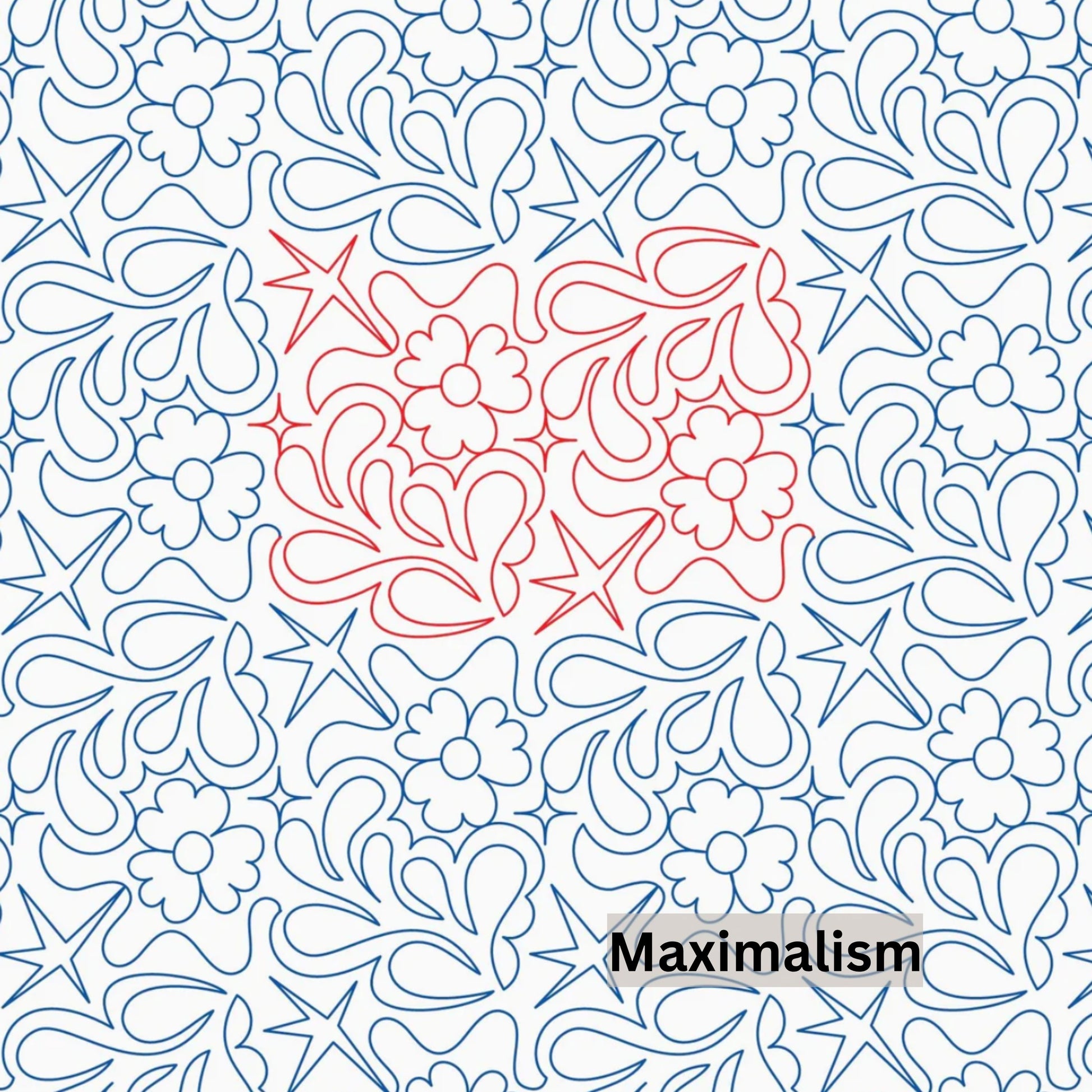 Flowers and Feathers Patterns Pantograph Patterns for Edge to Edge for Longarm Quilting - Good Vibes Quilt Shop