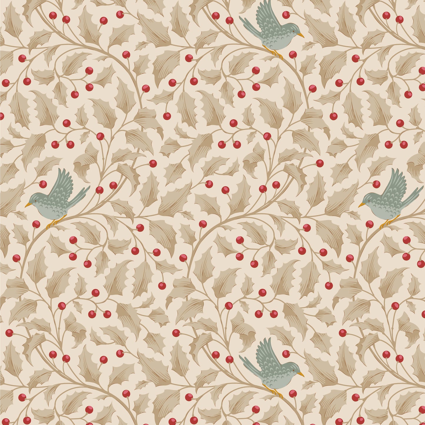 Merry Little Christmas Fabric by Tilda, Holly Clay, TIL100636 - Good Vibes Quilt Shop
