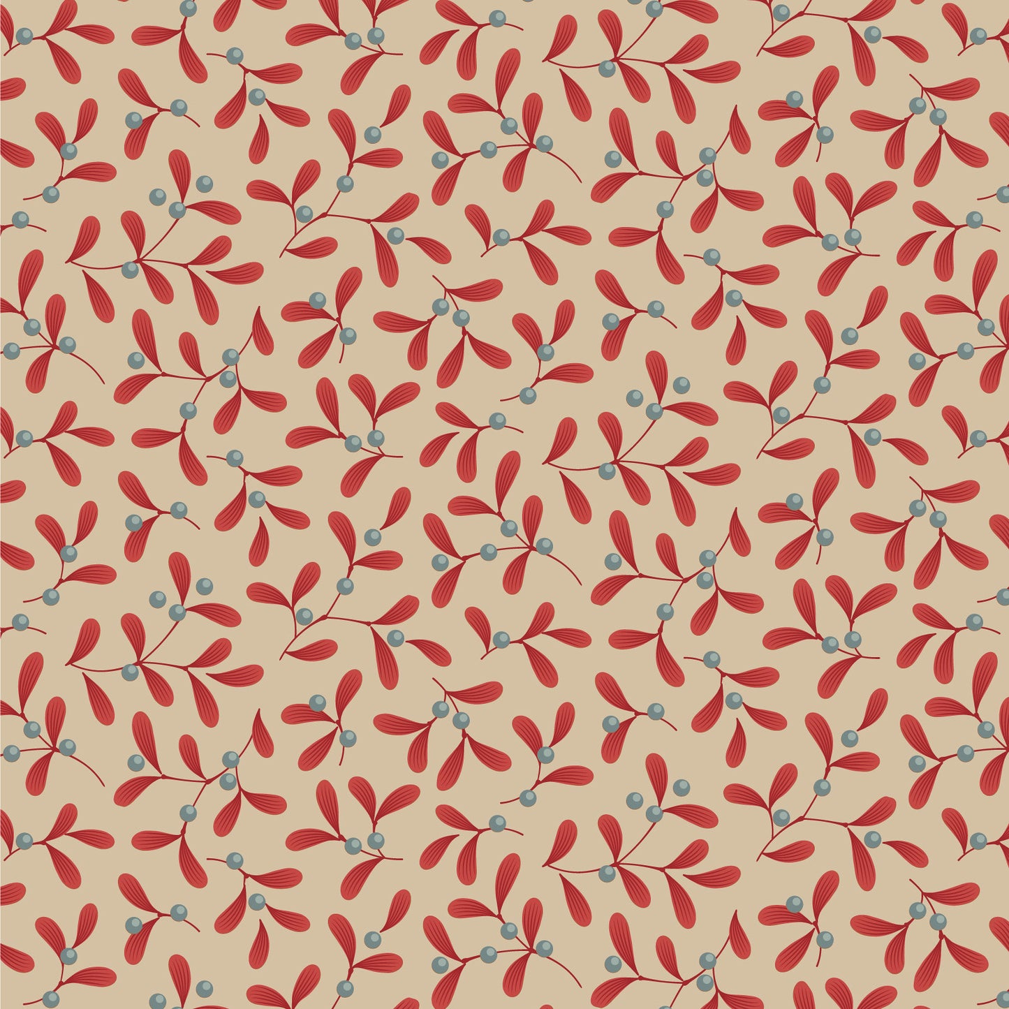 Merry Little Christmas Fabric by Tilda, Mistletoe Red, TIL100623 - Good Vibes Quilt Shop
