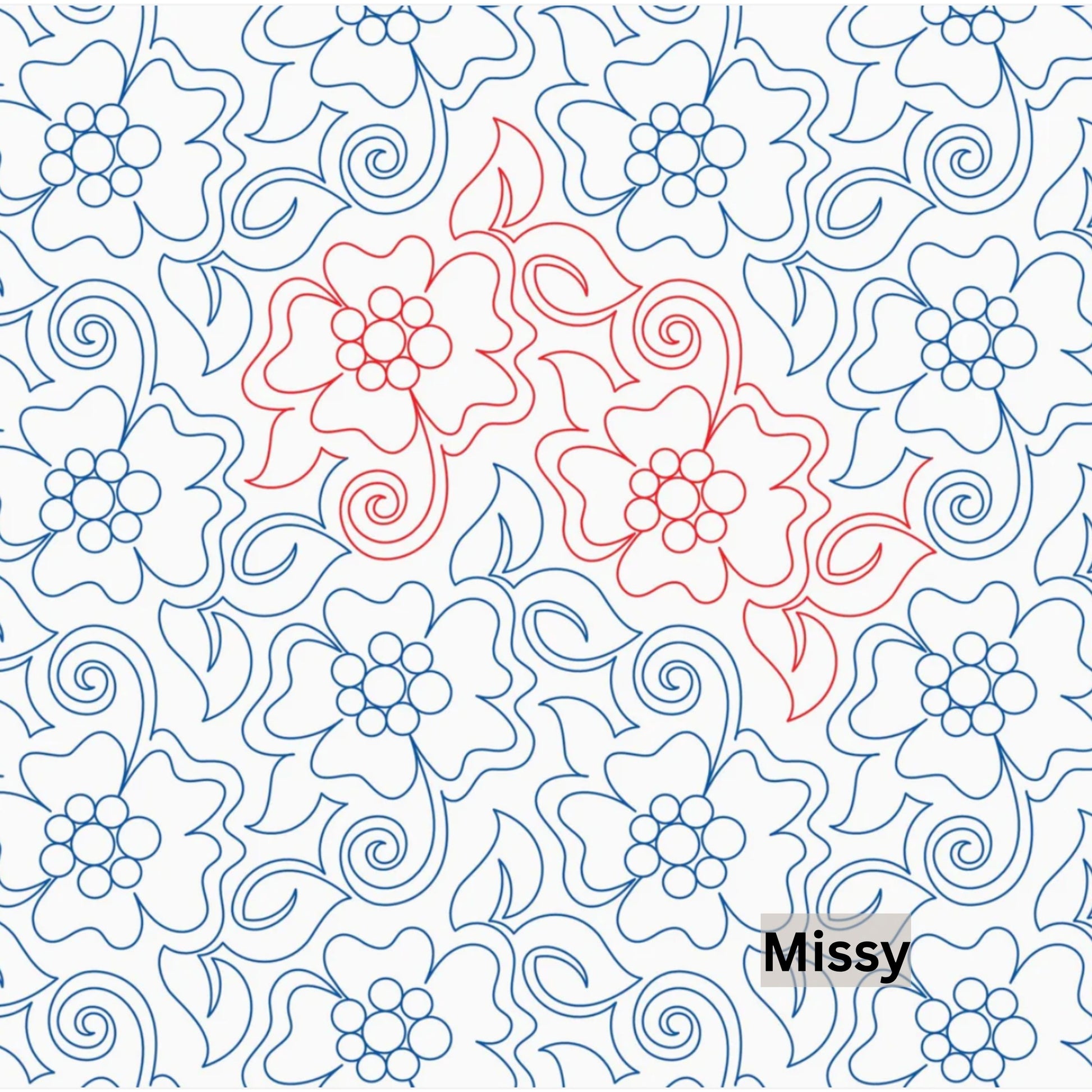 Flowers and Feathers Patterns Pantograph Patterns for Edge to Edge for Longarm Quilting - Good Vibes Quilt Shop