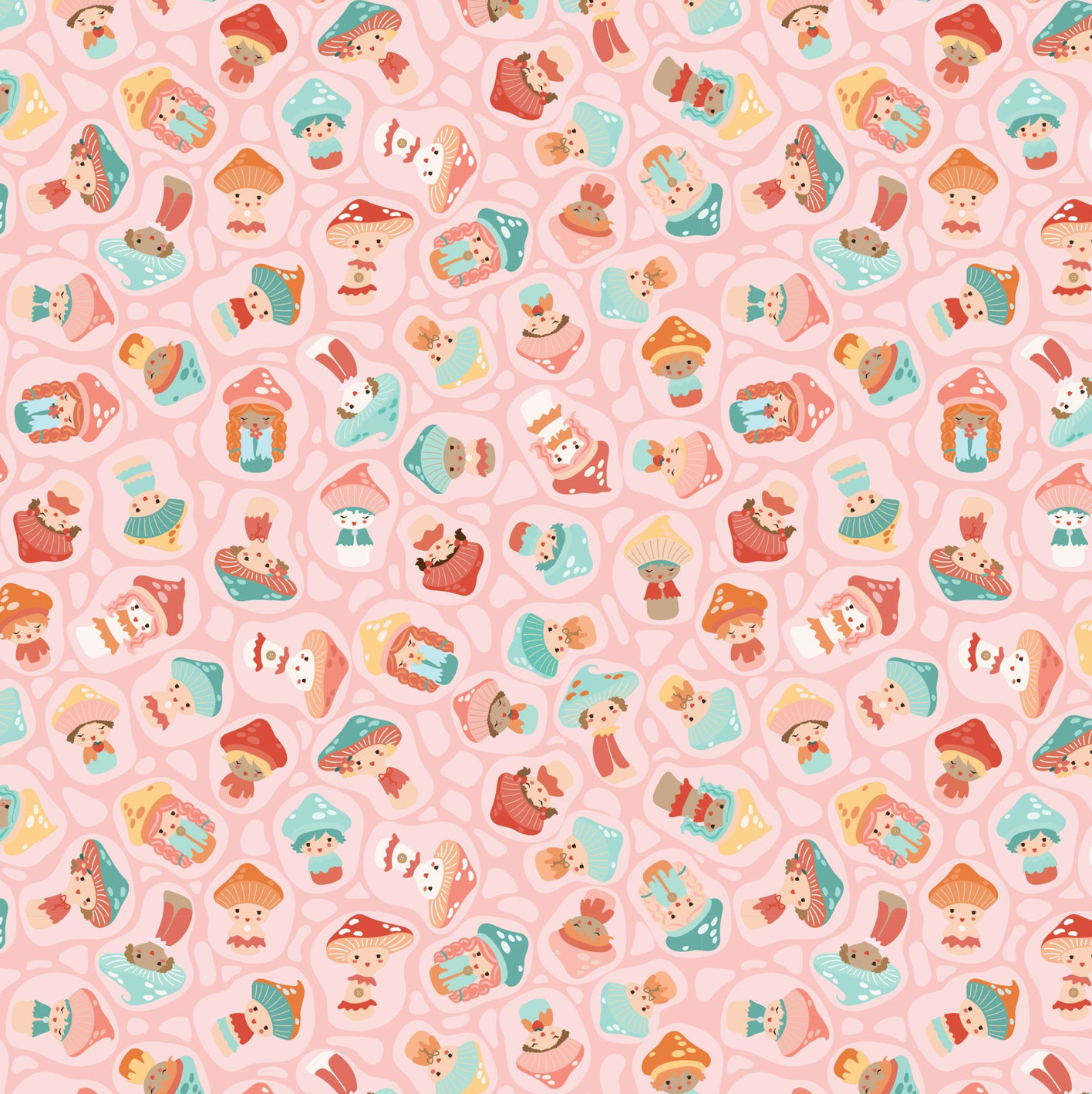 Mushroom Blooms, Baby Bellas Pink, MB24404, sold by the 1/2 yard, *PREORDER - Good Vibes Quilt Shop