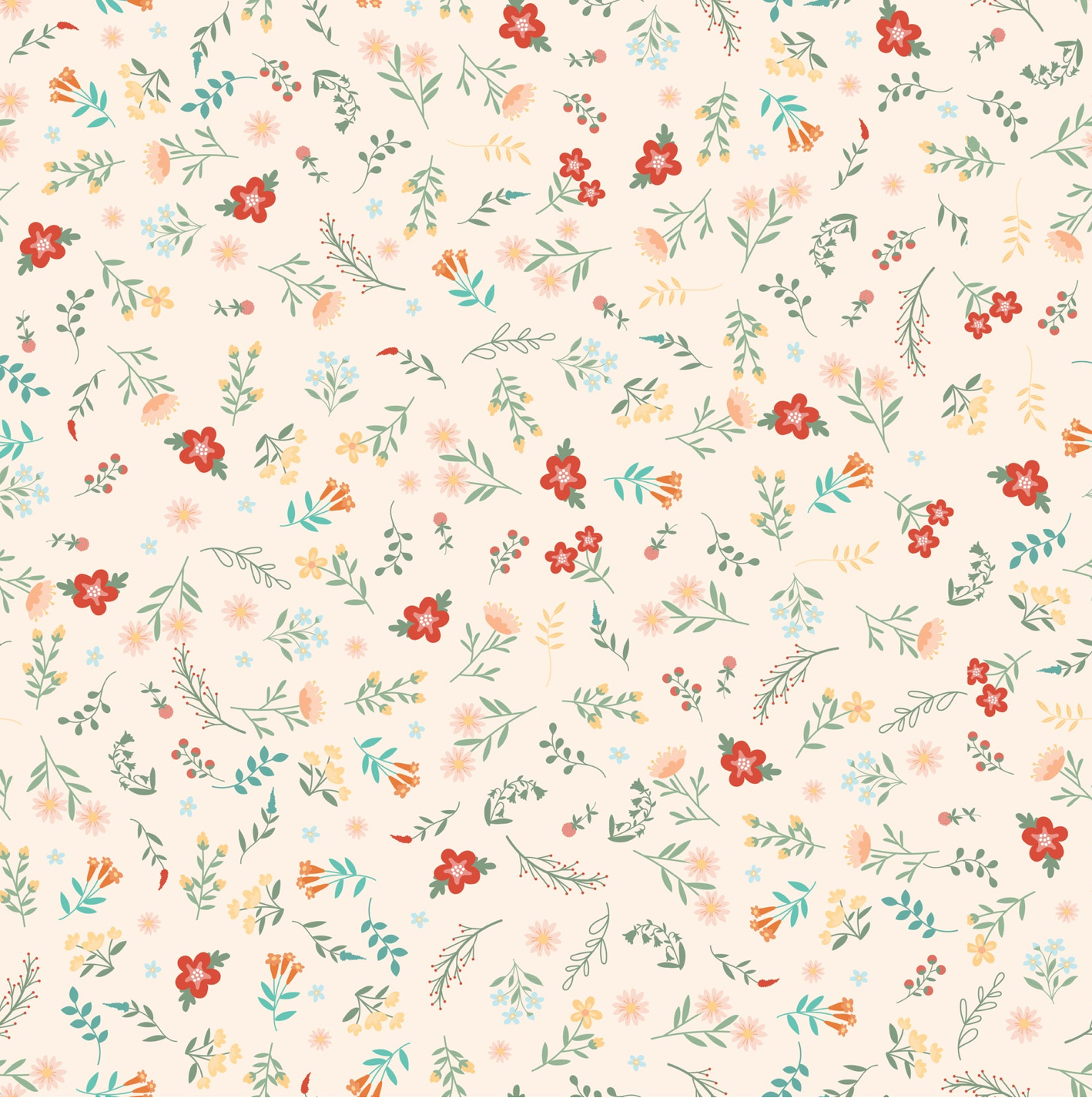 Mushroom Blooms, Petals Natural, MB24418, sold by the 1/2 yard, *PREORDER - Good Vibes Quilt Shop