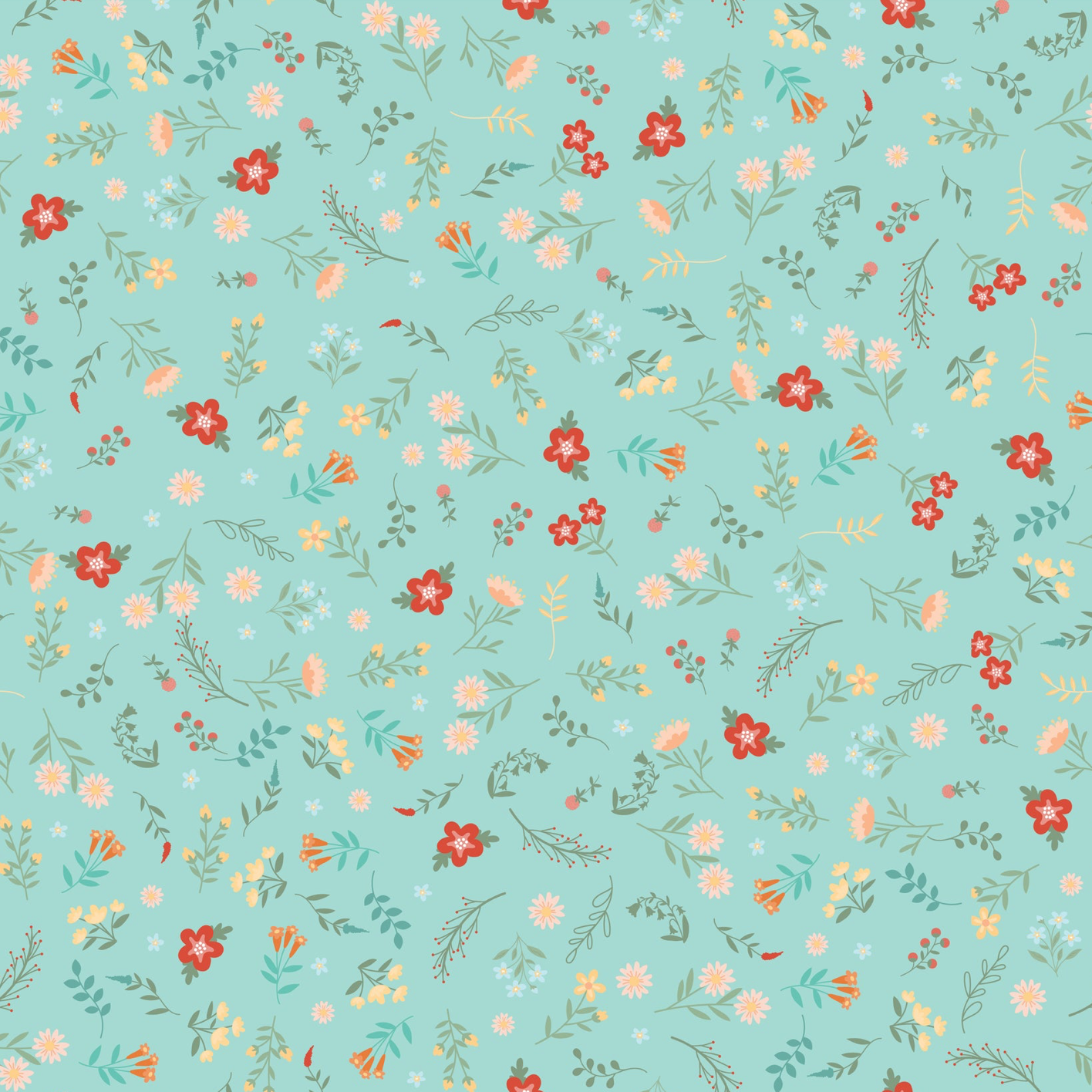Mushroom Blooms, Petals Teal, MB24420, sold by the 1/2 yard, *PREORDER - Good Vibes Quilt Shop